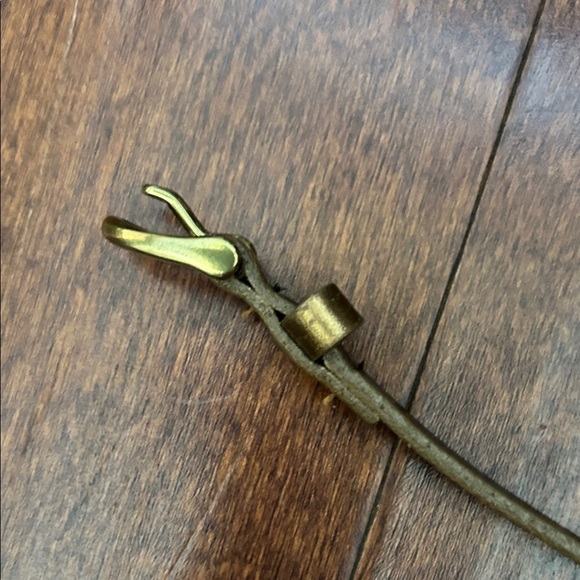 J. Crew Women’s Skinny Gold Bronze Leather Belt, Size Large - Picture 11 of 16